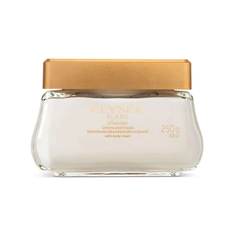 Creme Acetinado Hidratante Corporal Elysée Blanc O Boticário- 250g