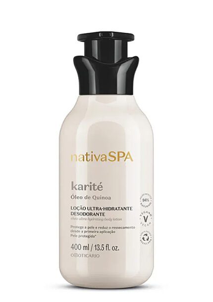 Loção Ultra-Hidratante Desodorante Corporal Karité Nativa SPA O Boticário - 400ml