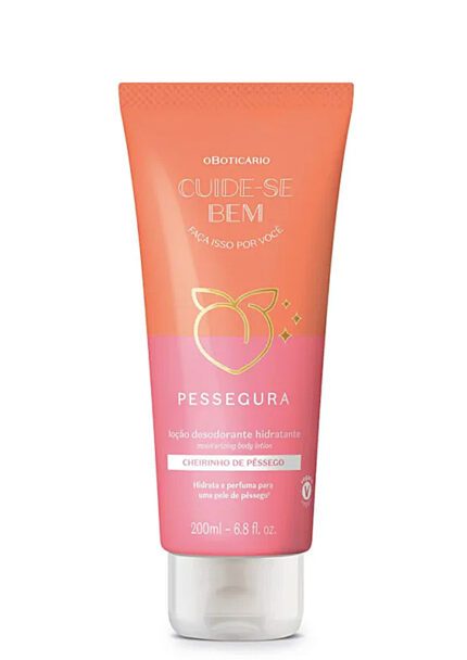 Loção Hidratante Desodorante Corporal Pessegura Cuide-Se Bem O Boticário- 200ml