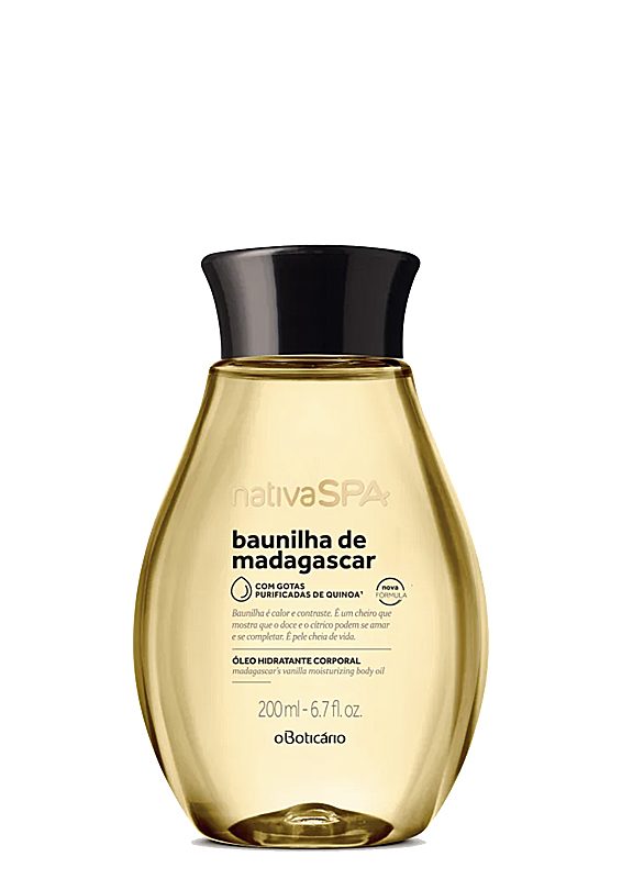Óleo Hidratante Baunilha De Madagascar O Boticário - 200ml