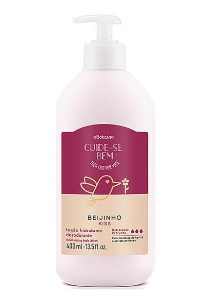 Loção Desodorante Hidratante Corporal Beijinho Cuide-Se Bem O Boticário - 400ml
