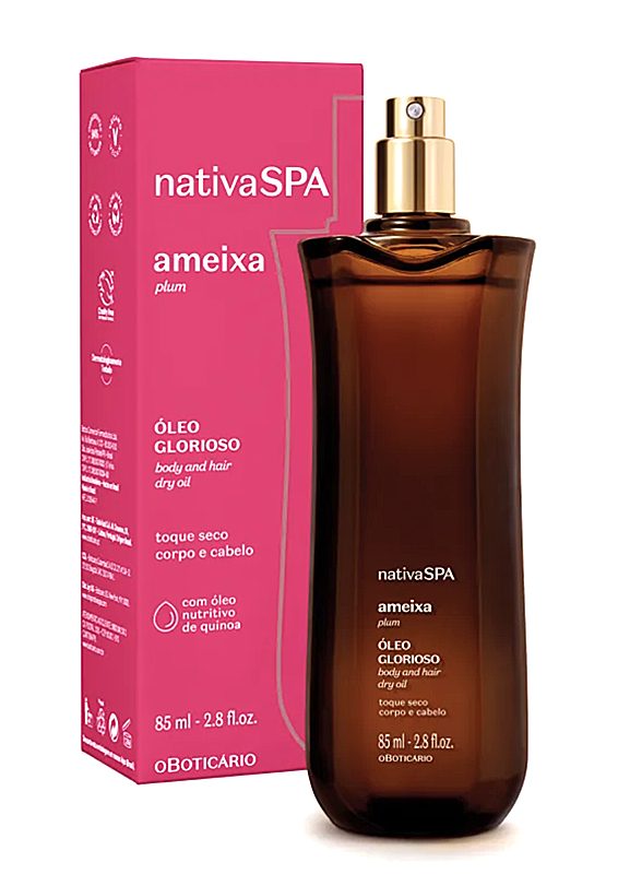 Óleo Multifuncional Glorioso De Ameixa Nativa SPA O Boticário - 85ml