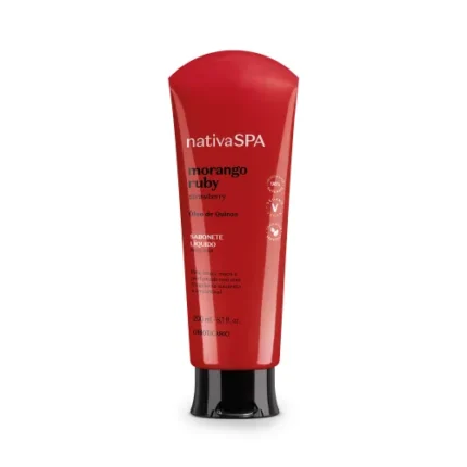 Sabonete Líquido Corporal Morango Ruby Nativa SPA O Boticário- 200ml