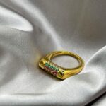 Anel Aurora Zircônia Colorida