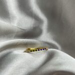 Anel Aurora Zircônia Colorida Ajustável