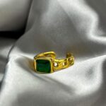 Anel Eterna Esmeralda Ajustável