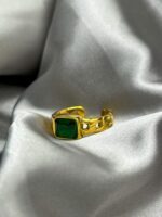 Anel Eterna Esmeralda Ajustável