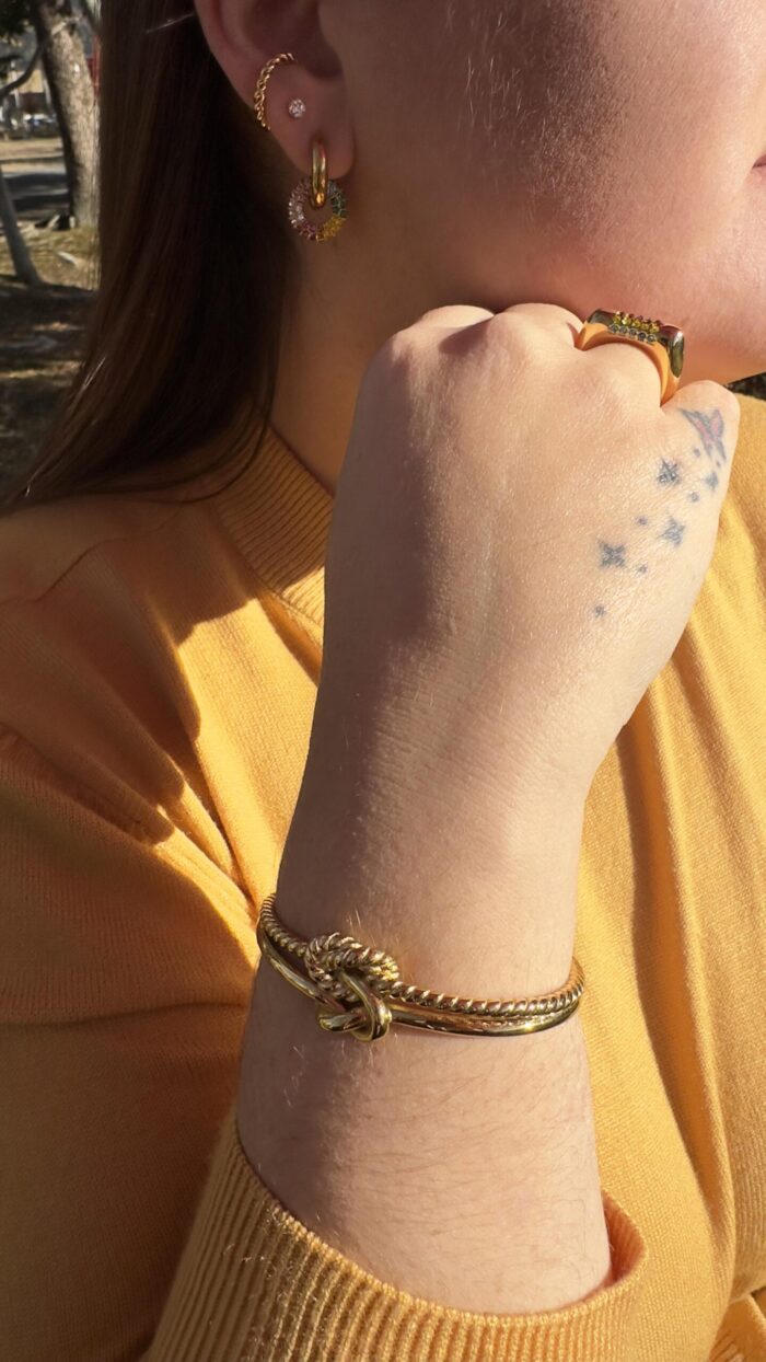 Bracelete Aurora Nó Dourado