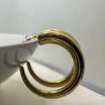 Brinco Argola Meia Lua Dourada