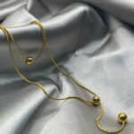 Colar Bolas Assimétricas Dourado