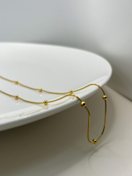 Colar Bolinhas Minimalistas Dourado