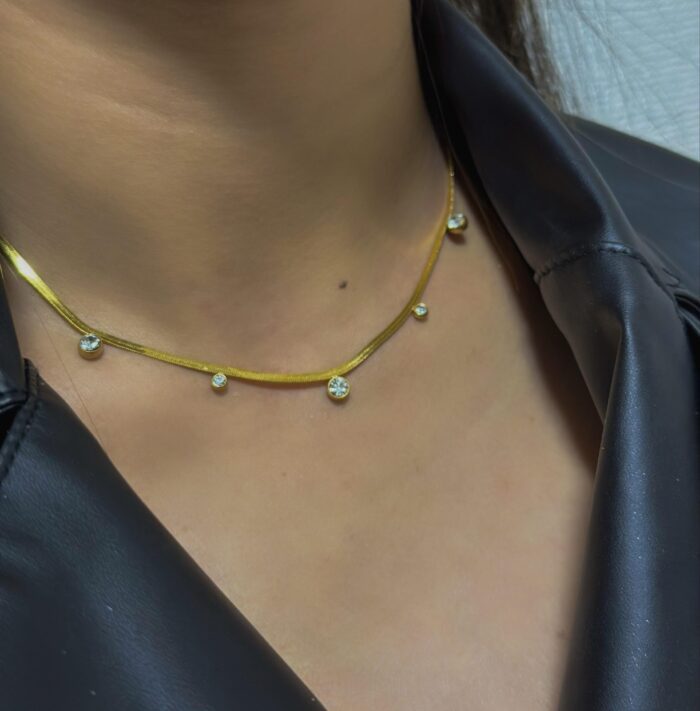 Colar Gargantilha Luar Dourado