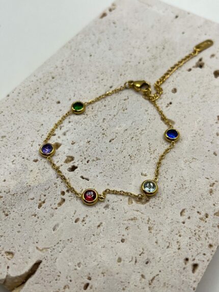 Pulseira Aurora Zircônias Coloridas