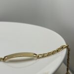 Pulseira Valentine's Placa Dourada