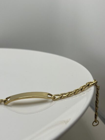 Pulseira Valentine's Placa Dourada