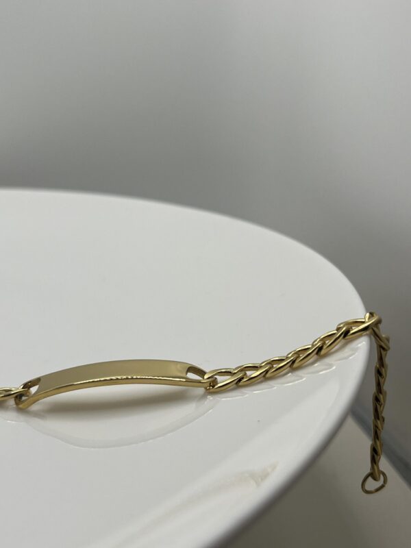 Pulseira Valentine's Placa Dourada