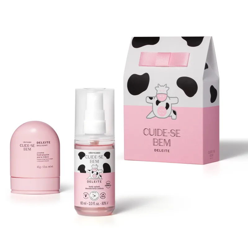Estojo Natal Cuide-Se Bem Deleite - Body Splash 60ml + Creme Para Mãos 45g
