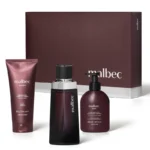 Estojo Natal Malbec O Boticário - Perfume 100ml + Shower Gel 200g + Loção Hidratante 200ml