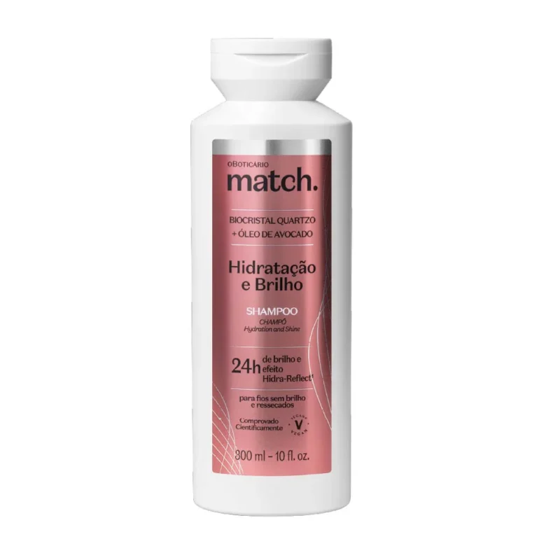 Shampoo Hidratação & Brilho Match O Boticário